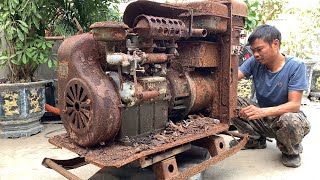 Restoration AIRPORT Gennerator  Restoration Engine УД2 М1 CCCP [upl. by Nauqram]