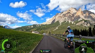 40 minute MTB Indoor Cycling Workout Sankt Kassian Dolomites Italy Garmin 4K Video [upl. by Bela486]