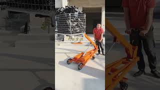 Portable handpushed forklift Electric hydraulic forklift Multifunction loading and unloading [upl. by Constanta378]