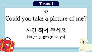 100 Korean travel phrases for beginners  korean podcast learn korean [upl. by Esidarap]