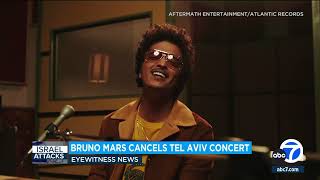 Bruno Mars Israel concert canceled after Hamas surprise attack [upl. by Zoubek589]