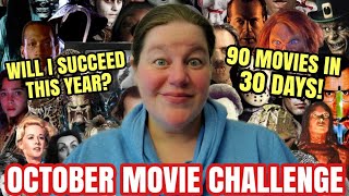 OCTOBER MOVIE CHALLENGE  90 Horror Movies In 30 Days [upl. by Jared]