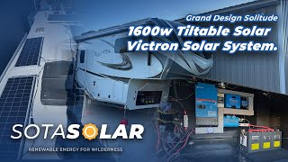 Grand Design Solitude Victron 1600 Watt Tiltable Solar System Install [upl. by Odom590]