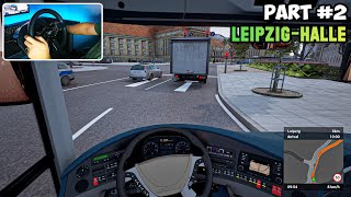 Leipzig to Halle Fernbus Simulator Thrustmaster T300RS Gameplay [upl. by Coumas]