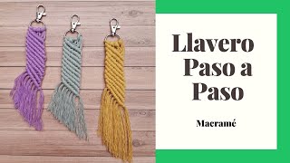 Llavero 🔑🗝MACRAME en nudo festón paso a paso [upl. by Naryb939]