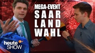 Lutz van der Horst und Fabian Köster bei den SaarlandWahlpartys  heuteshow vom 31032017 [upl. by Arammat777]