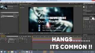 Simple Tricks to Speed Up Adobe After Effects CS4CS5CS6CC [upl. by Oznofla621]