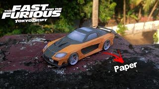 Fast and Furious Hans Veilside RX7 Paper scale model  FampF veilside Rx7 Papercraft  Lavahi craft [upl. by Dinin]