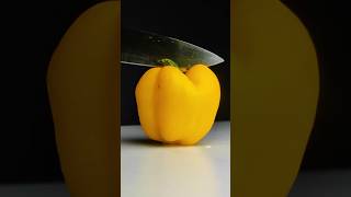 Satisfying Yellow Capsicum Knife Cutting ASMR shorts shortsfeed asmr [upl. by Elysha101]