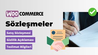 WooCommerce amp WordPress Mesafeli Satış Sözleşmesi Gizlilik amp Teslimat Bilgileri Sayfaları [upl. by Galen517]