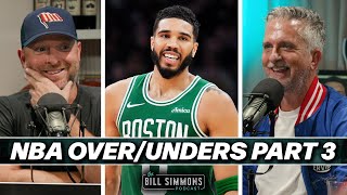 NBA OverUnders Part 3 The CelticsHeat Divisions  The Bill Simmons Podcast [upl. by Cutter]