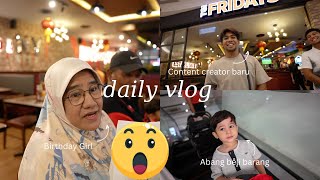 Sambut Birthday Mak And Ada Content Creator Baru 😆  VLOG 2402 [upl. by Artied]