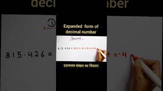 Expanded form of decimal numbers decimalexpansion decimal maths [upl. by Neelyad152]