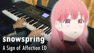 snowspring TV Size  A Sign of Affection ED Theme Piano Cover [upl. by Adnylem]