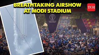 Thrilling Airshow Stuns Skies at Modi Stadium ICC Cricket World Cup 2023  India vs Australia Final [upl. by Burdett923]