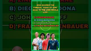 Who scored the famous quotHand of Godquot goal in the 1986 World Cup🤔shorts [upl. by Arnst]