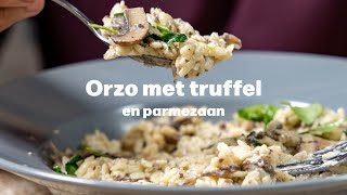 Recept Orzo met truffel en parmezaan [upl. by Nahte36]