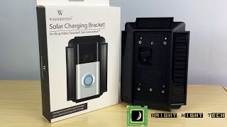 Wasserstein Solar Charging Bracket for Gen 2 Ring Doorbell UnboxingReview [upl. by Dixil]