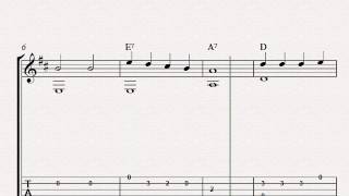 Free easy guitar tablature sheet music Au Clair De La Lune [upl. by Renner]