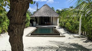 Maldives Iru Fushi  Deluxe beach villa with pool [upl. by Eelahs158]