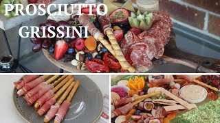 PROSCIUTTO WRAPPED GRISSINI  CHEESE PLATTER IDEAS  GRAZING TABLE IDEAS [upl. by Yrevi23]