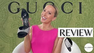 Gucci Sandals Review  NEW Gucci Heels Sandals Review Try On Sizing amp Unboxing [upl. by Anayik594]