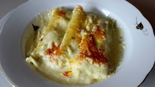 CANELONES RELLENOS POLLO CON ESPINACAS 3 PIMIENTAS  RECETALACACEROLADESILVANA  COLABORATIVO [upl. by Gnohc]