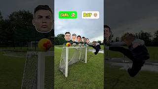 BOY VS GIRL HEIGHT KICK CHALLENGE⚽️😱 challenge football soccer foryou [upl. by Pliam]