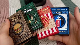 Fast Food Playing Cards Co  Burger Cola Popcorn and Craft Beer  Unboxing and Showcase [upl. by Barta]