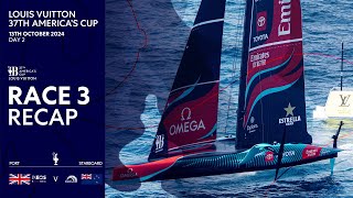 Louis Vuitton 37th Americas Cup Race 3 Recap  INEOS Britannia vs Emirates Team New Zealand [upl. by Andriana]