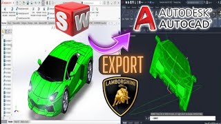 How to ExportImport from SolidWorks to AutoCad 3D  Convert Solidworks files to AutoCad 3D [upl. by Natiha]