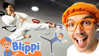 Blippi Learns Taekwondo Educational Videos for Kids [upl. by Ykcir]