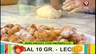 Receta dulce Berlinesas con membrillo [upl. by Ekoorb]