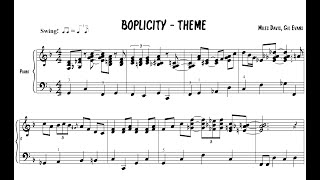 BOPLICITY for Piano  THEME [upl. by Nyrraf]