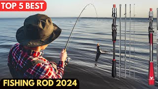 Top 5 Best Fishing Rod Review 2024  Best Fishing Rods for All Anglers [upl. by Yelak]