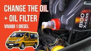 Change the oil and the oil filter Vivaro mk1 19 CDTI 🛢 [upl. by Bradski]