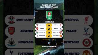 Carabao Cup QuarterFinal Draw Revealed 🚨 [upl. by Waverley262]