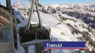 Schilthornbahn  Mürren  Birg  Cable Car  Schilthorn  Piz Gloria Swiss Skyline Jungfrau Region [upl. by Boutis791]