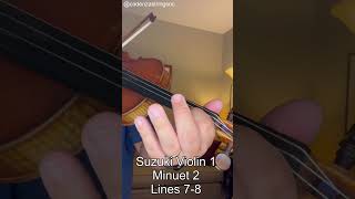 Minuet 2 Lines 78  Suzuki Violin 1 [upl. by Whitford338]