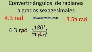 ¿Cómo convertir Radianes a Grados sexagesimales [upl. by Goldia]