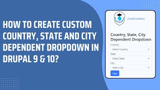 Drupal 10 Tutorial  How to create custom dependent dropdown in Drupal forms [upl. by Vizza]