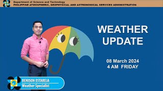 Public Weather Forecast issued at 4AM  March 8 2024  Friday [upl. by Leavelle]