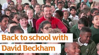 David Beckham returns to his primary school with Sainsburys  Active Kids  Sainsburys [upl. by Obeded167]