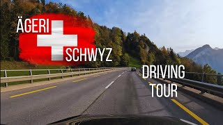 Ägeri  Schwyz  Switzerland  Driving Tour in 4K [upl. by Nerro]