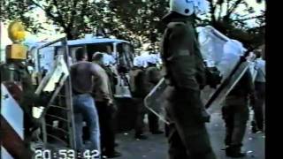 Lennedreieck 1988 part2 der Tränengaseinsatz gegen die Besetzter [upl. by Eniad]