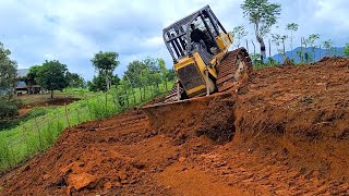 Heavy Equipment Bulldozer Working Road in The Woods [upl. by Rik]