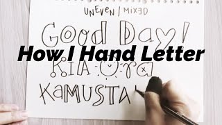 How To  Basic Hand Lettering Learn my handlettering techniques  Doodles by Sarah [upl. by Etteluap]