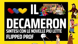 Il DECAMERON riassunto completo delle le novelle più studiate e i disegni di FLIPPED PROF 1 [upl. by Shugart230]