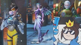 Overwatch  All the new Winter Wonderland 2018 Cosmetic Items [upl. by Philipines]