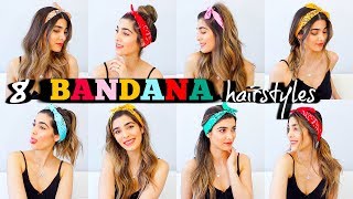 8 TRENDY BANDANA HAIRSTYLES FOR SUMMER  How to Style Bandanas [upl. by Azpurua]